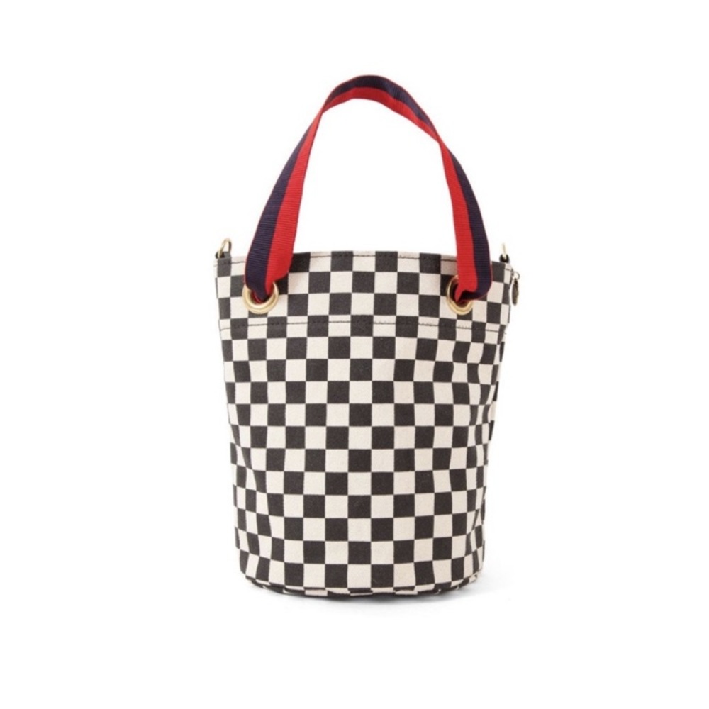 Clare V Petite Baleine Bucket Bag Checkers
